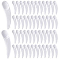 Disposable Cosmetic Spatulas Set - 100 Mini Plastic Makeup Scoops for Skincare & Makeup