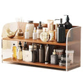 20 Inches Bamboo Cosmetic Organizer, Large Vanity Organizer, Makeup Organizer Countertop, Skincare Organizer Countertop