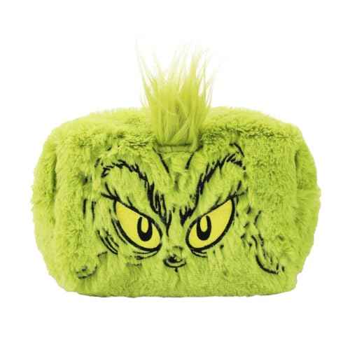 Bioworld The Grinch Big Face Character Women's Green Cosmetic Toiletry Bag