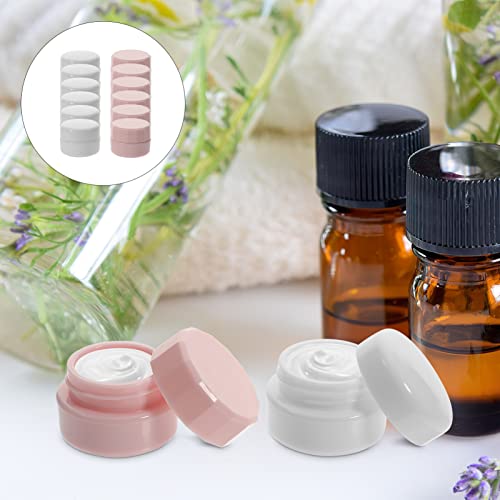 Beaupretty 12 Pieces Travel Containers Sets PP Cream Jars Small Plastic Refillable Box Cosmetic Empty Jar Portable Makeup Container with Lids, 3g
