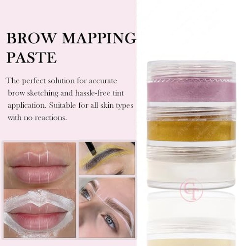 30g Metallic Brow Mapping Paste Set - White, Pink, Golden