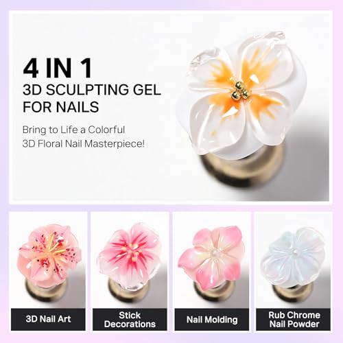 MIZHSE 30g 3D Clear Nail Sculpting Gel - Non-Sticky Molding Gel