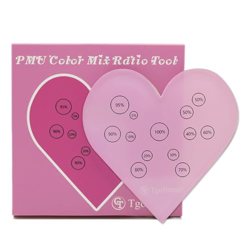 Acrylic Color Ratio Tool Heart Palette for Permanent Makeup