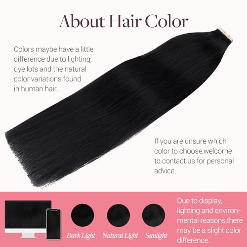 GOO GOO Tape in Hair Extensions Remy Human Hair, 20 Piece