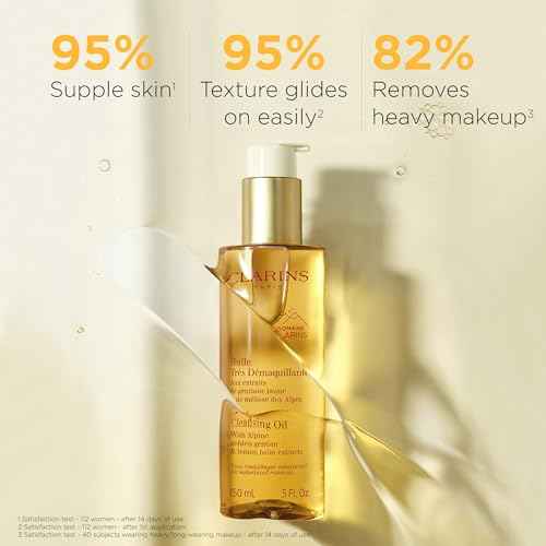 CLARINS Total Cleansing Oil | Removes Long-Wearing, Heavy and Waterproof Makeup and Pollutants | Preserves Skin's Microbiota | Easy Rinse | Safe For Use On Face, Eyes and Lips | Dermatologist Tested
