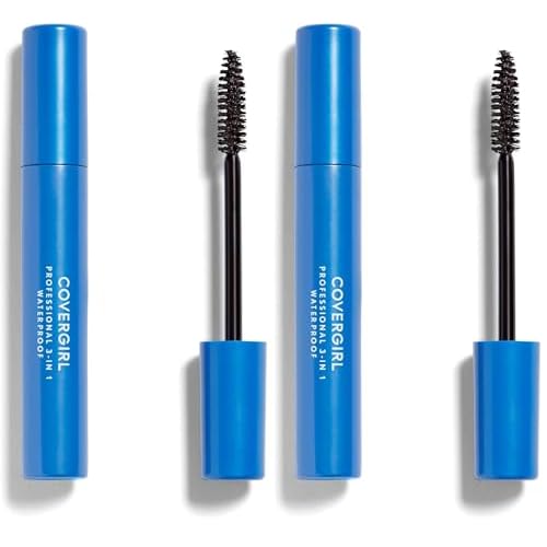 COVERGIRL Waterproof Mascara, Very Black | Professional | 3-in-1 | 0.3 Fl Oz | Pack of 2