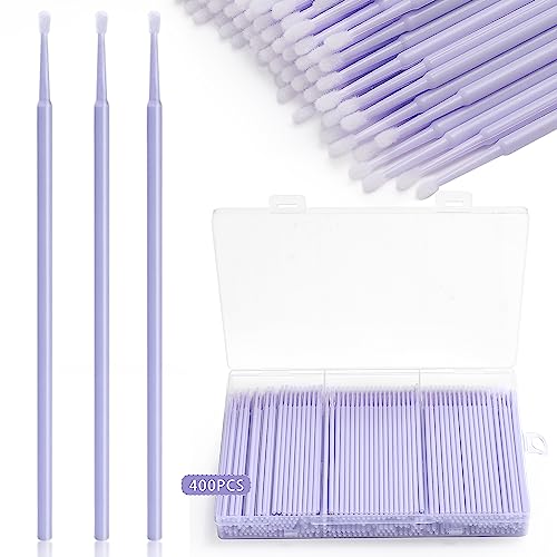 JASSINS 400 Pcs Micro Applicator Brushes for Eyelash Extensions