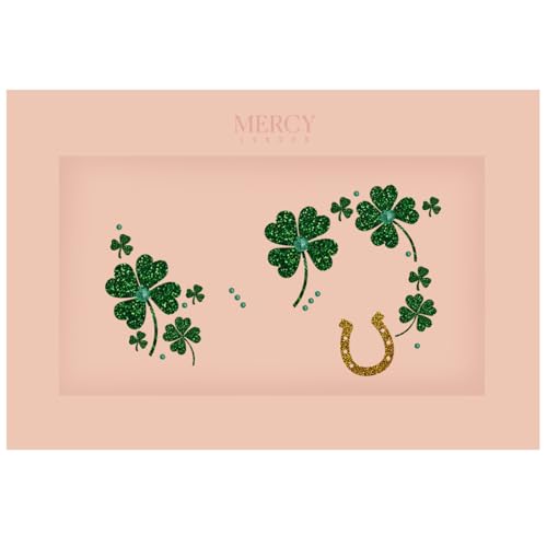 St Patricks Day Face Jewels by Mercy London Clover Costume Accessories Face Gems Jewels All In One Halloween Headpiece Stick On