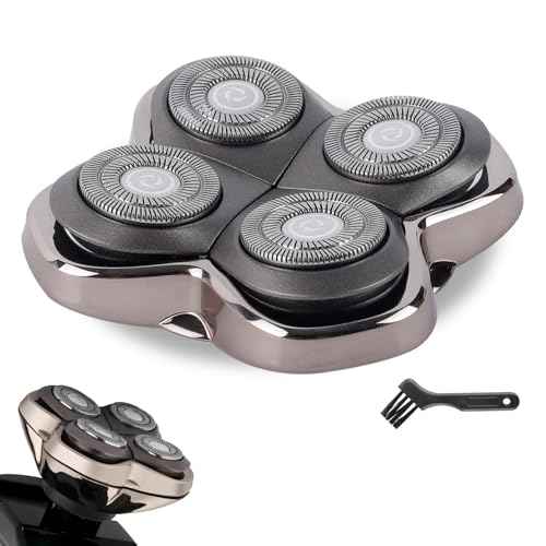 Head Shaver Replacement Heads Compatible with Skul Pitbulls Gold PRO,Silver PRO, Platinum PRO,Butterfly Kiss PRO - Hypoallergenic Stainless Steel Shaver Foil Replacement - 4D Floating Blade