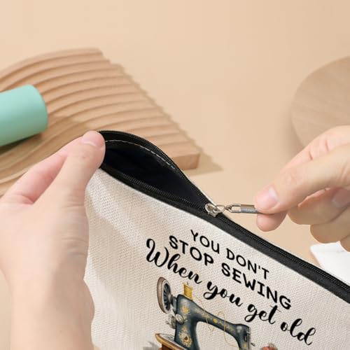 Funny Sewing Makeup Bag - Durable Cotton & Linen Organizer