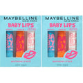 Maybelline New York Baby Lips Moisturizing Lip Balm,Lip Care Essentials,3 Shades,(Pack of 6)