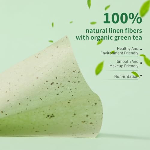 DUcare Oil Blotting Sheets Roll Green Tea Refillable 15M - Shine Control for Oily Skin