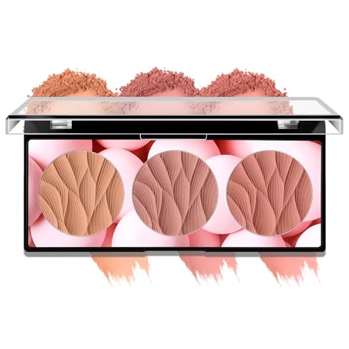 3-Color Blush Palette | Waterproof Powder Blush for All Skin Tones