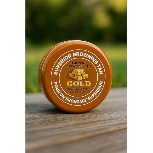 Americas Sun Tan Gold - Natural Tanning Cream - Fast Tanning Enhancer with Carrot & Henna for Beach & Sun Bed - Deep Golden Tan, Moisturizing Browning SPF 0