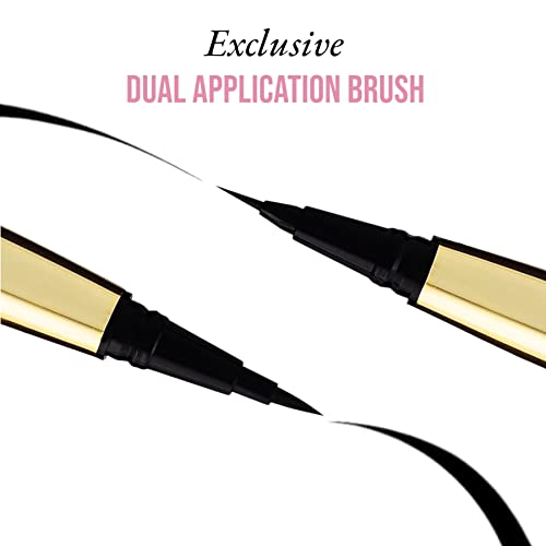 Rouge & Rogue Waterproof Liquid Eyeliner – Ultra Black, Precision Brush Tip