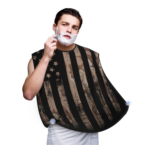 Football Beard Bib Apron, Beard Hair Catcher For Men Shaving, Waterproof With Suction Cups