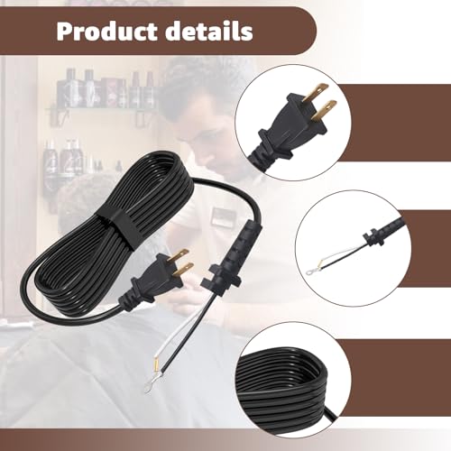 Hair Clippers Cord Replacement for Andis T-Outliner 04624 - Compatible with Andis Outliner 04603, T-Outliner 04710