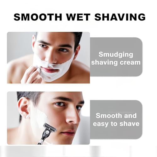 ONLY Compatible with Gillette Fusion 5 Handle,Ergonomic Metal Replacemen Handle Compatible with Gillette Fusion5 Razors for Men,Comfort and and Non-Slip,2Pack.(ONLY THE HANDLE)