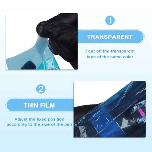 Emalla Large Tattoo Machine Covers, 200Pcs Sealable Tattoo Pen Sleeves Pink Machine Bags 2.5" x 7.1" Pen Covers Upgrader Material Disposable Pen Bags for Tattoo Supplies