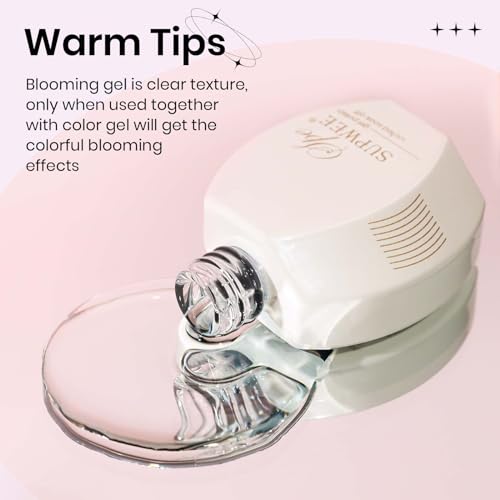 Clear Blooming Gel Nail Polish, 15ml Blossom Polish for Spreading