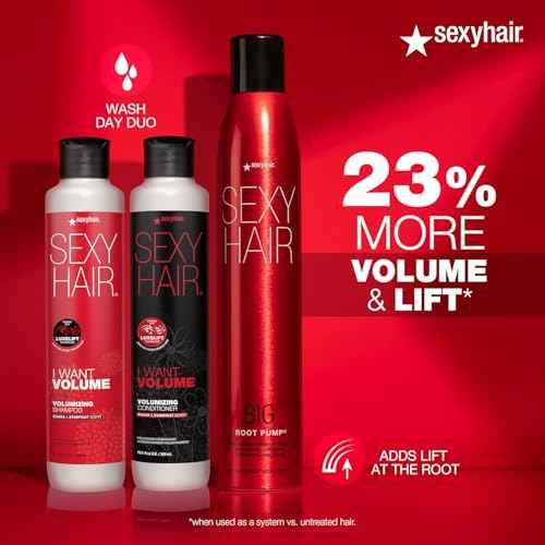 SexyHair Big Root Pump Volumizing Spray Mousse | Volume with Medium Hold | Up to 72 Hour Humidity Resistance