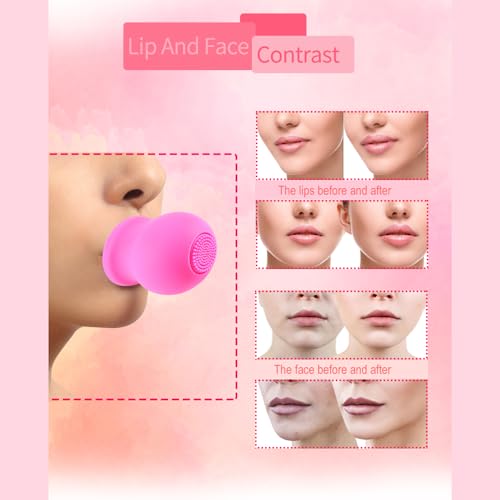 Lip Plumper Device with Silicone Brush - Natural Lip Enlargement Tool