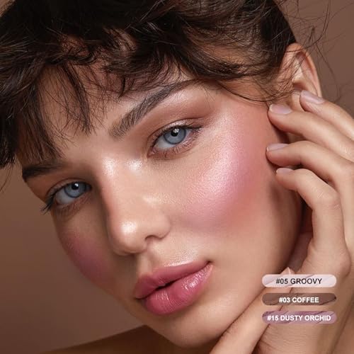 FOCALLURE 3Pcs Cream Contour Highlighter Blush Stick Set Fair 03+05+15