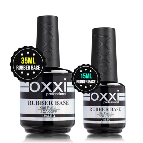 OXXI Professional 35ML*2 Rubber Base Gel Polish and No Wipe Top Set Tpo Hema Free Large Capacity Nail Base and Top Coat