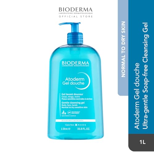 Bioderma - Atoderm - Hydrating Shower Gel - Moisturizing Face and Body Cleanser - Body Wash for Normal to Dry Sensitive Skin