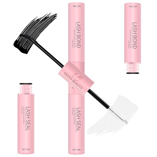 VEYESBEAUTY Waterproof Black Lash Bond and Seal 2-in-1 Cluster Lash Glue