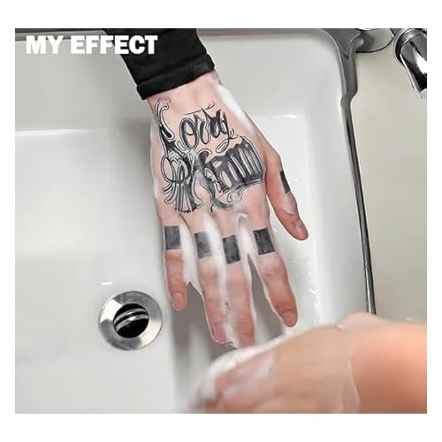 INKARTLINK Tattoo Tech, 2 Sheets Large Semi Permanent Tattoo, Adult Art Design Temporary Tattoos, Lasts 1-2 Weeks, Waterproof, Realistic Look, No Adhesive, No Reflection (religion)323