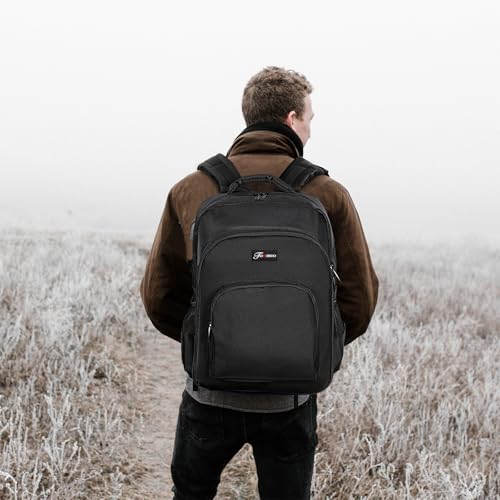 TORIBIO Black Barber Supplies Backpack with USB Port - Large Capacity, Professional Tool Bag for Men