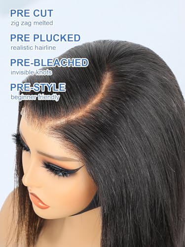 10 Inch Bob Wig Glueless Human Hair Side Part