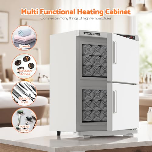 Lavoker 32L Dual-Chamber Towel Warmer for Spa & Salon