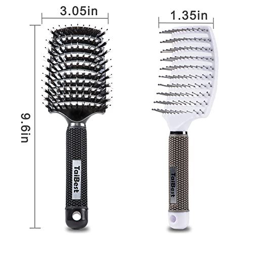 Boar Bristle Hair Brush Set – Detangler & Styling Brushes