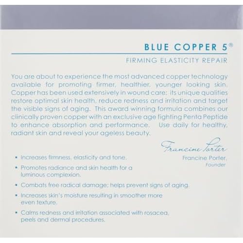 Osmotics Blue Copper 5 Firming Elasticity Repair ? Cream for Firmness and Acne. Visible Results, Made in the USA