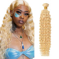 FuivJuix #613 Blonde Deep Wave Hair Bundles 16 Inch Human Hair Extensions