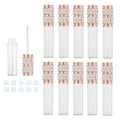 10 Pack Pearl Diamond Lip Gloss Wand Tubes, 5ml Empty Lip Gloss Containers, Lipgloss Lip Balm Bottles with Rubber Stoppers for Lip Gloss Balm Cosmetic Business (Pearl Diamond)