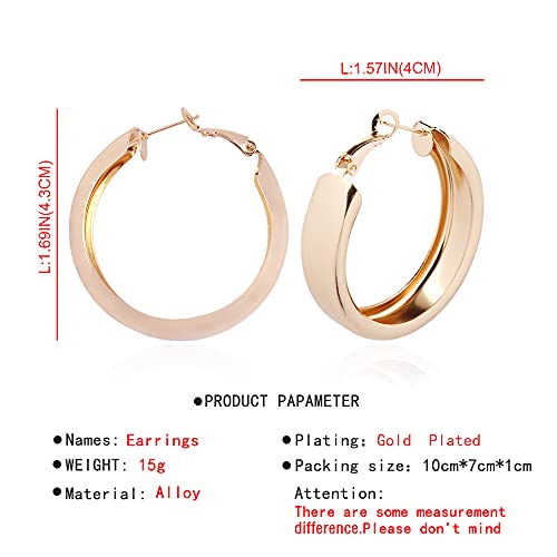 Silver Chunky Hoop Earrings for Women - Large Round Tube Design