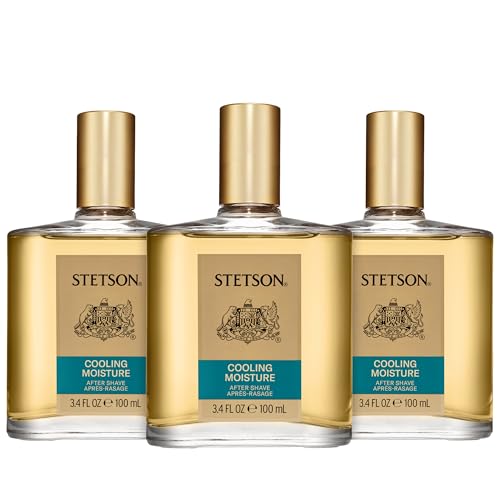 SCENT BEAUTY STETSON Original Cooling Moisture After Shave - Fragrance Notes of Citrus, Honey, and Sage - 3.4 Fl Oz - Pack of 3