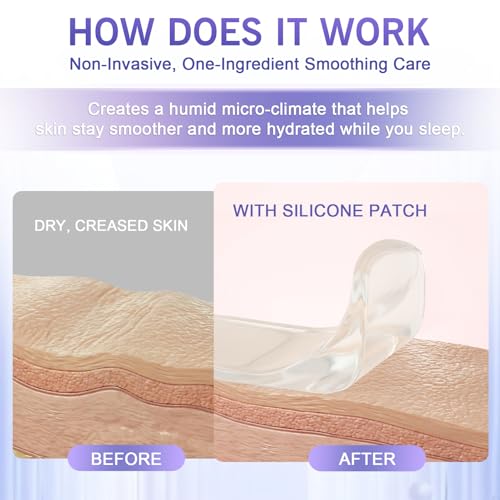 Forehead Wrinkle Patches ? Anti Wrinkle Silicone Pads for Fine Line Remover, Reusable Face, Neck & Chest Decollete Patches for Women, Overnight Anti Aging Wrinkles Patches for Sensitive Skin, 6 Pack
