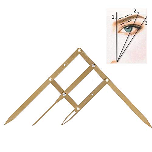 Eyebrow Tattoo Ruler Microblading Measure Tool Gold