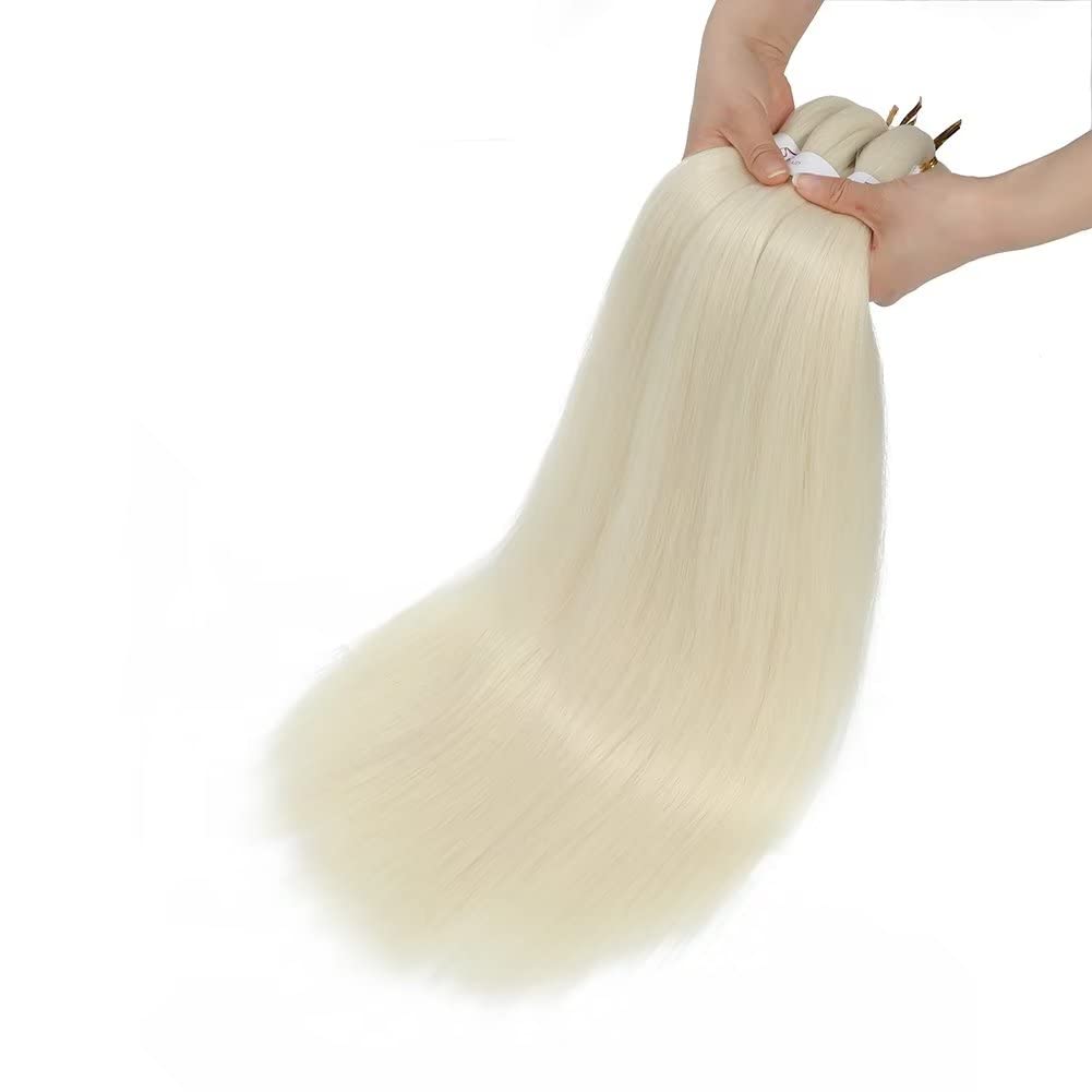 Blonde Braiding Hair Pre Stretched Easy Braiding Hair Yaki Texture Professional Synthetic Braiding Hair 26 Inches Braids Hot Water Setting for Box Crochet Hair Extensions(3pcs, Blonde)