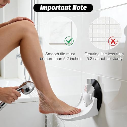 Foldable Shower Foot Rest with Suction Cups for Leg Shaving