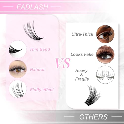 Individual Lashes Big Tray D Curl Lash Clusters 10D 20D 30D 40D Individual Lash Extensions Cluster Lashes Lash Extension Supplies Eyelash Clusters (40D-0.07D, 15-20mm)