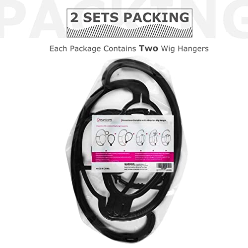 Dreamlover Hanging Wig Stand - 2 Pack, Black