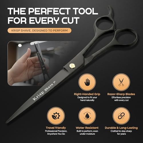 Krisp Shave Professional Hair Cutting Scissors 7 Inch