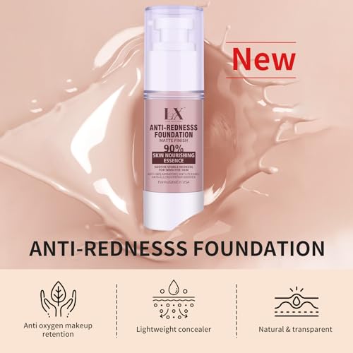 Sensitive Skin Foundation Serum with Vitamin E SPF Hydrating & Long Wear - Medium Shade