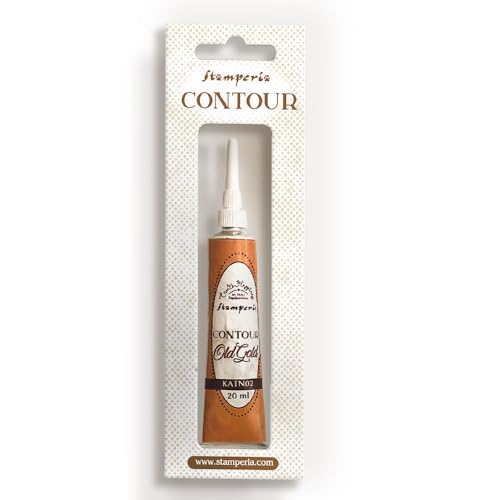 Stamperia Create Happiness Contour Liner Old Gold 20ml