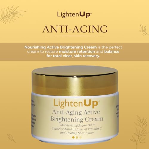 OMIC Lighten-Up Anti-Aging, Skin Brightening Cream - 4.4 fl oz / 100 ml - with Argan Oil and Shea Butter
